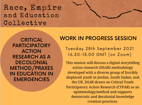 Critical Participatory Action Research as a Decolonial Method/Praxes in Education in&nbsp;Emergencies